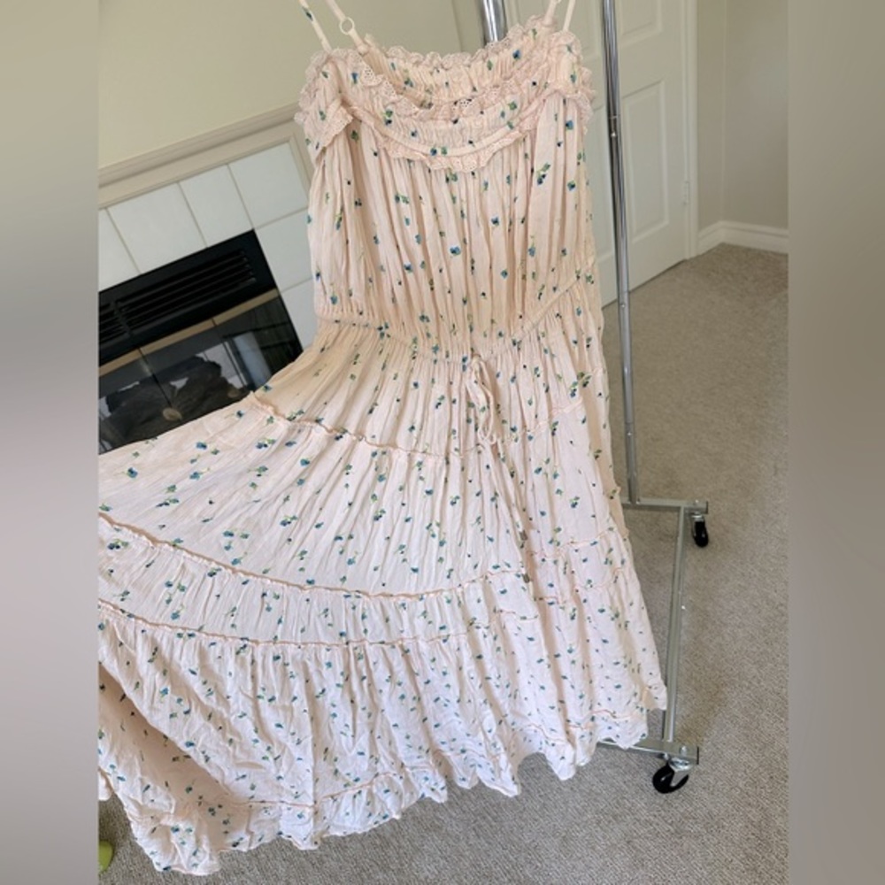Free People tiered midi dress